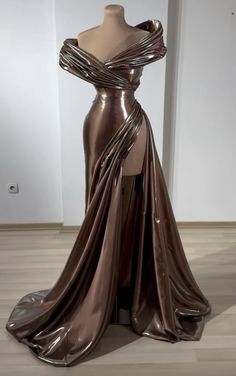 Bronze evening gown product photo used to generate a FashionUGC video