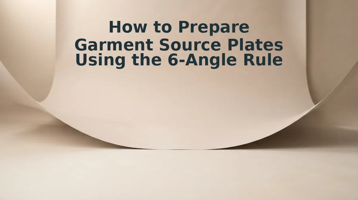 How to Prepare Garment Source Plates Using the 6-Angle Rule